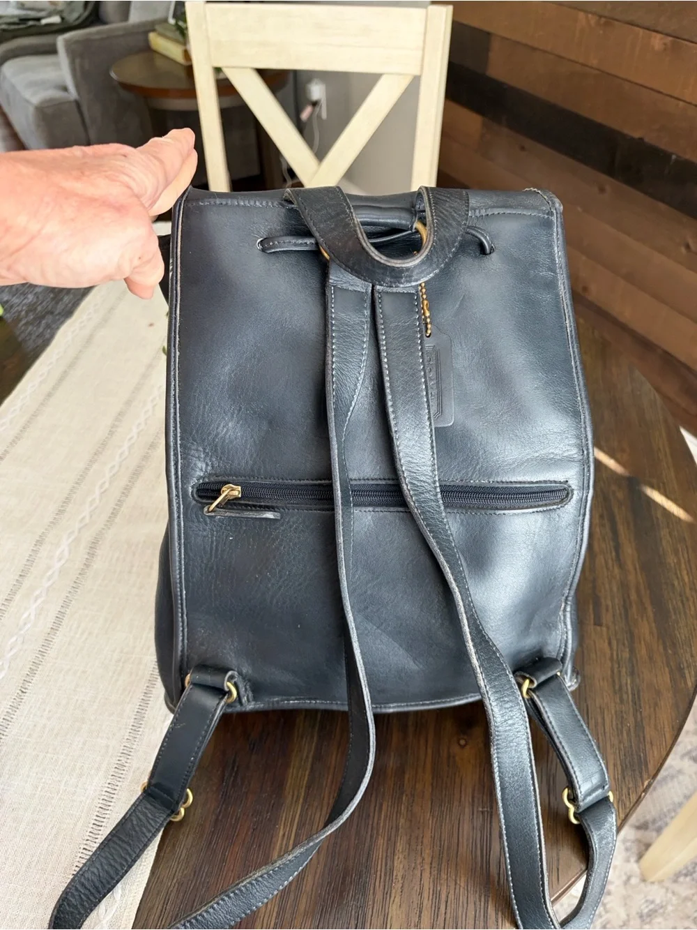 🇺🇸 Vintage Coach Navy Blue XL Backpack  yr 1996 #9943 USA MADE